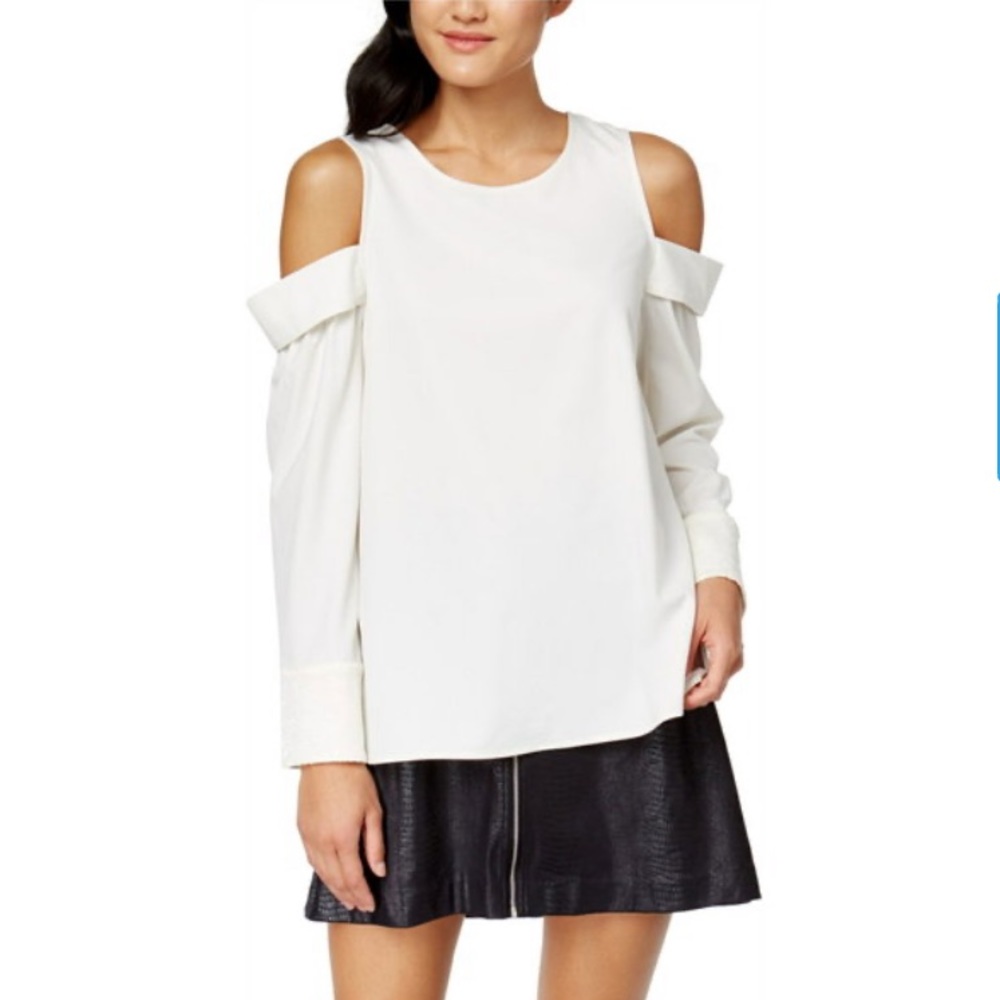 Kensie Cold Shoulder Knit Blouse | Size S